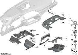 MOUNTING PARTS, I-PANEL, BOTTOM diagram for BMW 3 Series G21 Touring LCI 320d