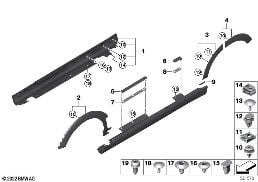 COVER DOOR SILL / WHEEL ARCH