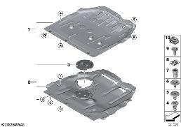 Avskerming motorruimte diagram for BMW X1 U11 20i