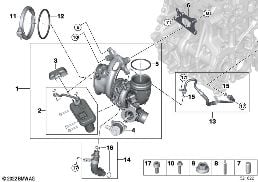 Turbocompressore con lubrificazione diagram for BMW X1L U12 X1 20Li