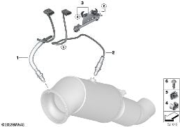LAMBDA PROBE FIXINGS diagram for BMW 3 Series G20 Sedan 330i