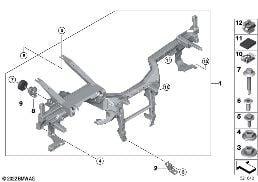 CARRIER INSTRUMENT PANEL diagram for BMW X6 M F96 X6 M