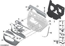 Pièces accolées garniture de porte arr. diagram for BMW 4 Series G26 Gran Coupé LCI 430dX