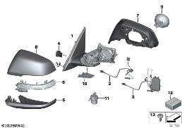 Buitenspiegels diagram for BMW X1L F49 LCI X1 25Li
