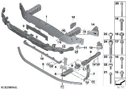 CARRIER, FRONT diagram for BMW X1L U12 iX1 xDrive30L