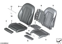SEAT FRONT, UPHLSTRY/COVER, COMFORT SEAT diagram for BMW 3 Series G28 Sedan 320Li