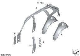 SIDE FRAME SECTION, INNER diagram for BMW X7 G07 LCI 40iX