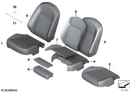 SEAT FRONT, UPHLSTRY/COVER, COMFORT SEAT diagram for BMW 7 Series G70 735i