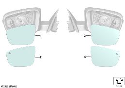 MIRROR GLASS diagram for BMW 3 Series G21 Touring LCI 320d