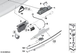 TRUNK LID/CLOSING SYSTEM diagram for BMW 3 Series F30 LCI 340i