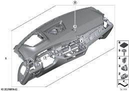 Parti di attacco rivestimento diagram for BMW X6 G06 LCI 30dX