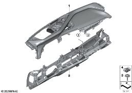 TRIM PANEL DASHBOARD diagram for BMW 7 Series G70 i7 xDrive60