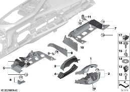 MOUNTING PARTS, I-PANEL, BOTTOM diagram for BMW 7 Series G70 i7 xDrive60