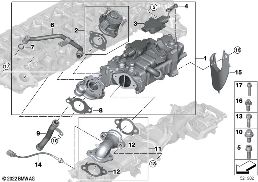 Snižování emisí ve výf. plynech-chlazení diagram for BMW 5 Series G61 Touring 540dX