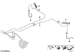 BRAKE PIPE REAR diagram for BMW 5 Series G60 Sedan 530e