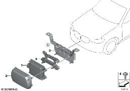 前部雷達傳感器 diagram for BMW X4 G02 LCI 30dX