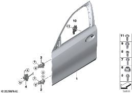 FRONT DOOR-HINGE/DOOR BRAKE diagram for BMW 3 Series G20 Sedan 330d