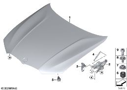 Motorkap / aanbouwdelen diagram for BMW 3 Series G28 Sedan LCI 325LiX