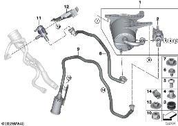 Actieve koolstoffilter/benzineventilatie diagram for BMW 3 Series G20 Sedan LCI 330eX