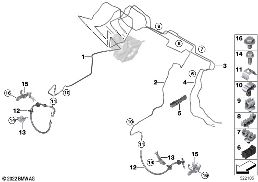 BRAKE PIPE, FRONT diagram for BMW 5 Series G60 Sedan 530e