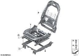 REAR SEAT SEAT FRAME BUSINESS diagram for BMW X7 G07 40dX
