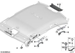 MOUNTING PARTS, ROOF ANTENNA diagram for BMW 3 Series G20 Sedan LCI 330d