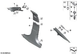 TRIM PANEL A- / B- / C-COLUMN diagram for BMW 3 Series G20 Sedan LCI 330d
