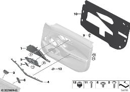 SURFACE-MOUNTED PARTS, DOOR PANEL, FRONT diagram for BMW 3 Series G21 Touring LCI 320d