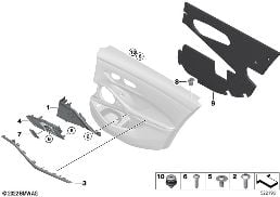 MOUNTING PARTS, DOOR TRIM, REAR diagram for BMW 3 Series G21 Touring LCI 320d