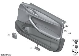FIREARMS COMPARTMENT AND DOOR TRIM PANEL diagram for BMW 5 Series G30 LCI 530d