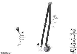 Cinturon d.seguridad delantero diagram for BMW X2 U10 18d