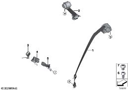Cinturon d.seguridad trasera diagram for BMW X2 U10 18d
