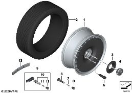 Ruota in lega leggera Styling 847 diagram for BMW Rolls-Royce Phantom RR11 Phantom