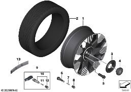 Ruota in lega leggera Styling 924 diagram for BMW Rolls-Royce Phantom RR11 Phantom