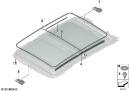 ELECTRIC PANORAMIC ROOF diagram for BMW X1 U11 18i