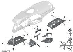 MOUNTING PARTS, I-PANEL, BOTTOM diagram for BMW 3 Series G28 Sedan LCI 325LiX