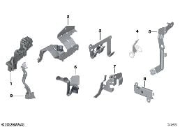 Kabelový svazek upevňovací díly diagram for BMW X5 G05 LCI 30dX