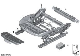 Estrutura do assento do banco dianteiro diagram for BMW X2 U10 18d