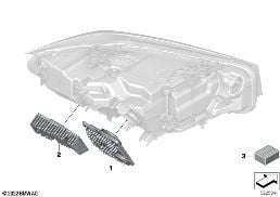SINGLE PARTS, HEADLIGHT ELECTRONICS diagram for BMW 3 Series G20 Sedan LCI 320d