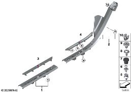 Kantenschutz / Blende Einstieg diagram for BMW X7 G07 LCI 40iX