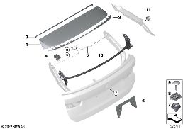 Багажная дверь, дополнительные элементы diagram for BMW 3 Series G21 Tуринг LCI 330dX