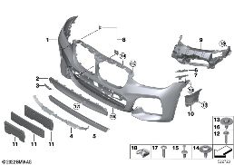 M TRIM, FRONT diagram for BMW X3 G01 30i