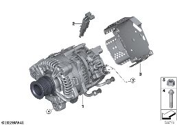 CRANKSHAFT STARTER GENERATOR diagram for BMW 3 Series G20 Sedan LCI 320d