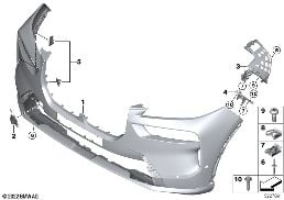 Verkleidung vorn diagram for BMW X7 G07 LCI 40iX