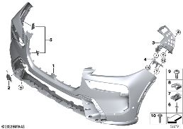 M Verkleidung vorn diagram for BMW X7 G07 LCI 40iX