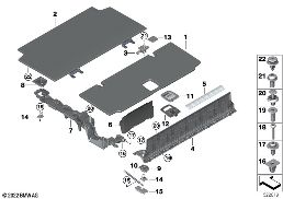 Obložení podlahy zavaz.prostoru PHEV diagram for BMW X5 G05 LCI 50eX