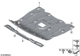 Motorraumabschirmung diagram for BMW X7 G07 LCI 40iX