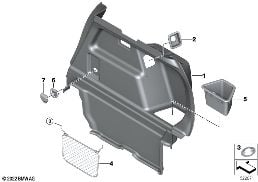 RIVESTIMENTO BAGAGLIAIO destra diagram for BMW X2 F39 25iX