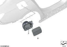Klapka wlewu paliwa diagram for BMW 7 Series G70 740dX