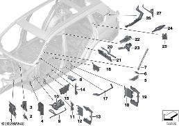 CAVITY SEALINGS diagram for BMW X7 G07 LCI 40iX